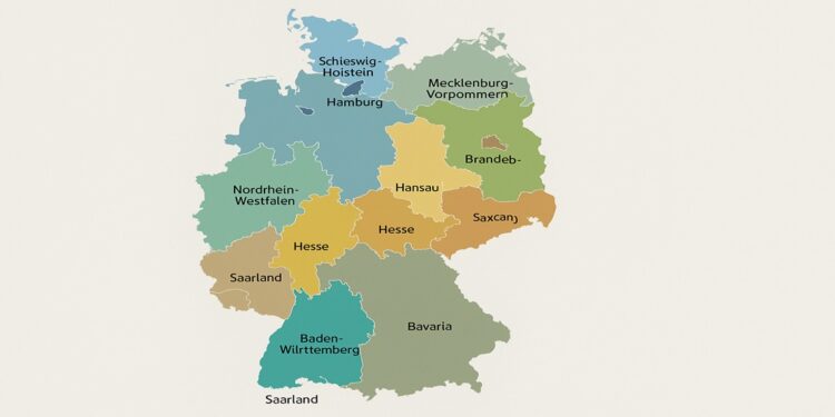 16 Bundesländer in Deutschland